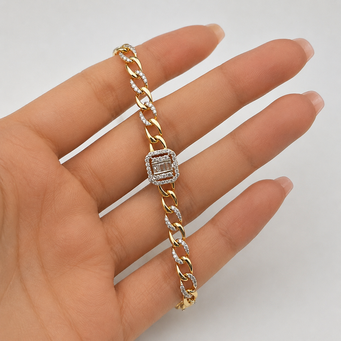 Radiant Link Gold Bracelet