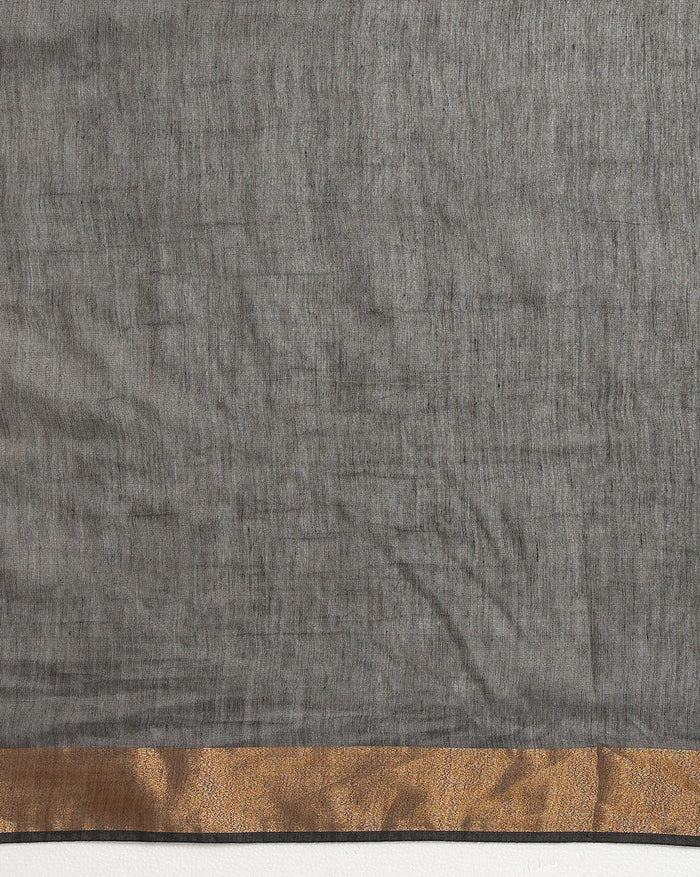 Indiehaat | Banswara Cotton Silk Saree Black