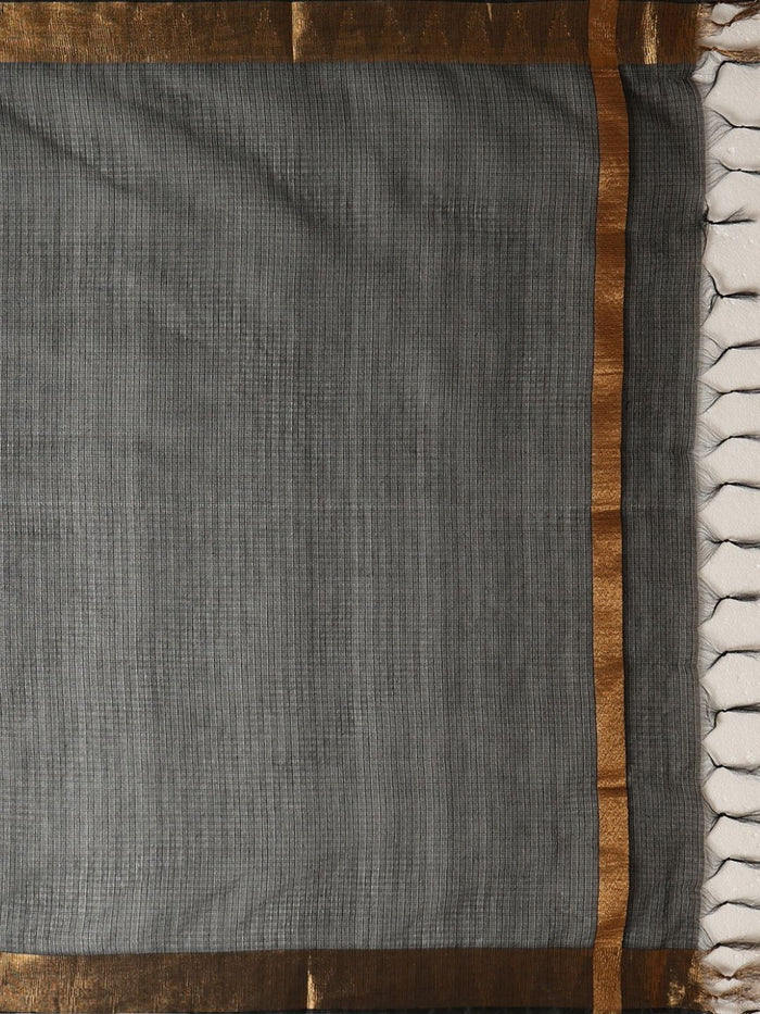 Indiehaat | Hand Dyed Kota Silk Saree Black