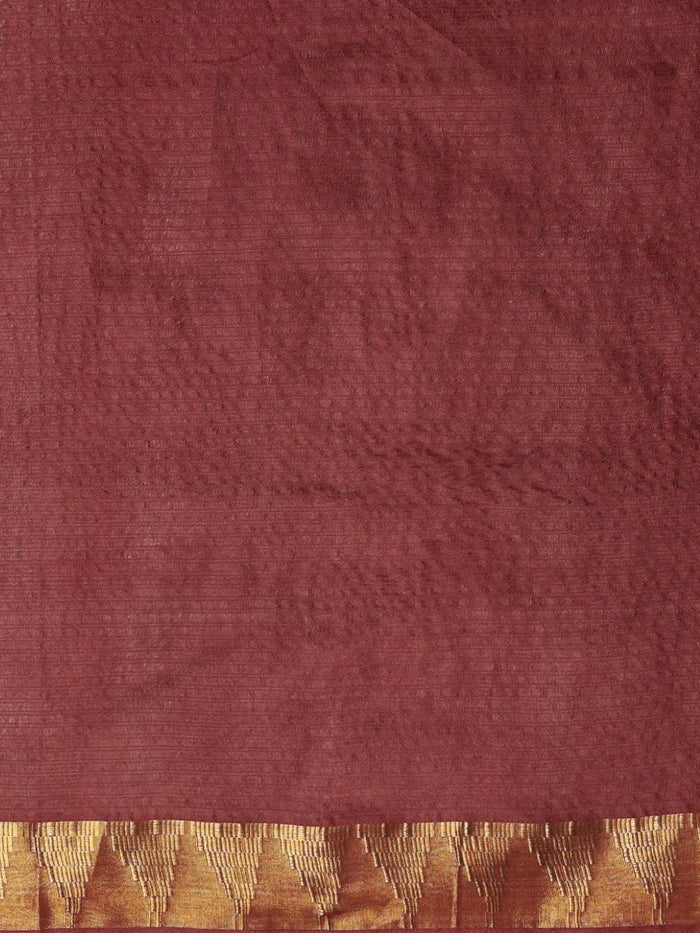 Indiehaat | Hand Dyed Kota Silk Saree Brown