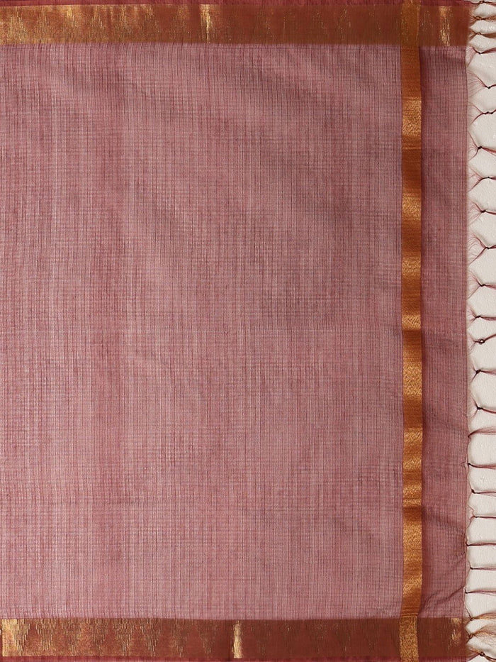 Indiehaat | Hand Dyed Kota Silk Saree Brown
