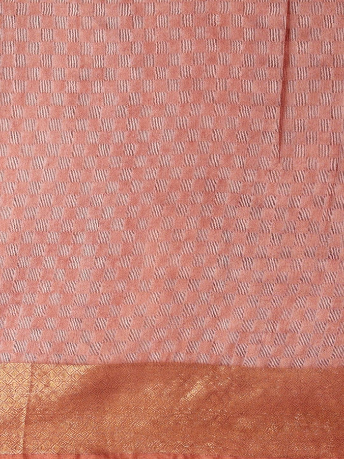 Indiehaat | Hand Dyed Dupion Silk Saree Brown