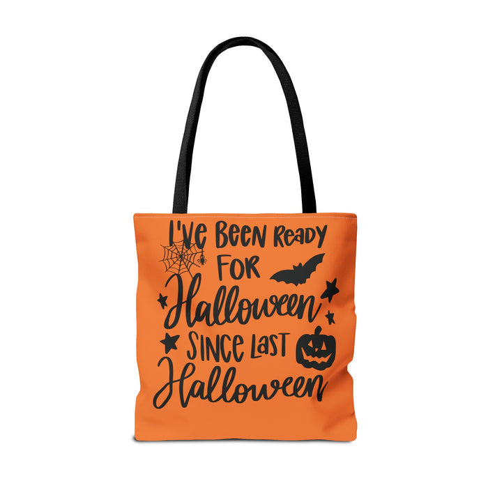 Ready for Halloween Trick or Treat Bag on a white background