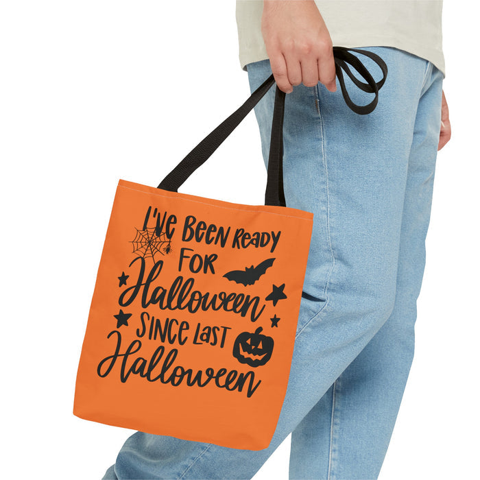 Ready for Halloween Trick or Treat Bag in the hands of a guy