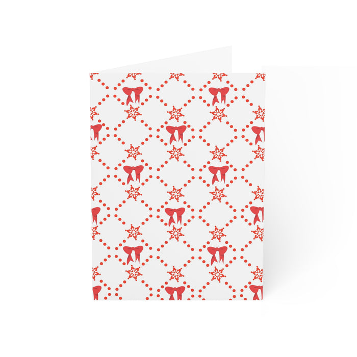 handmade Christmas cards with red bows