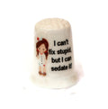 RN Nurse Sedate Stupid Collectible Thimbles Decorative Handmade