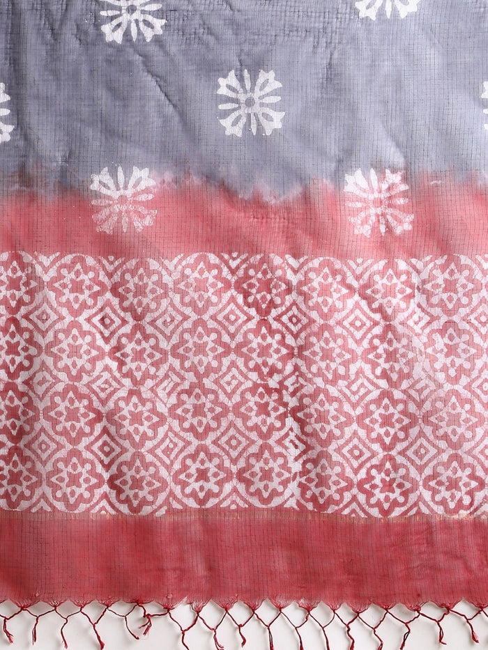 Indiehaat | Kota Doria Hand Wax Batik Suit Red