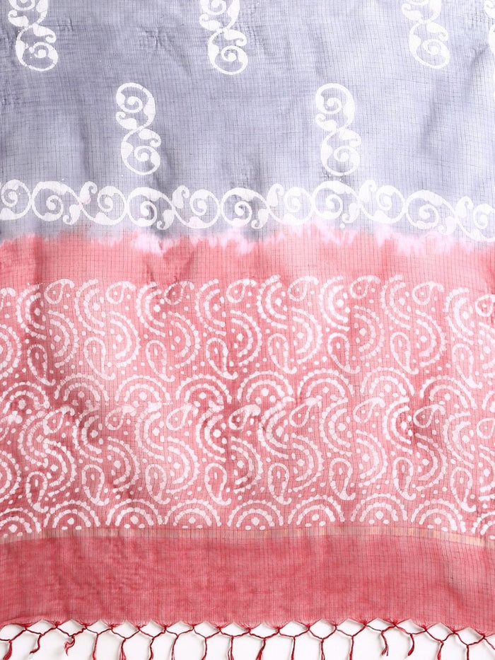 Indiehaat | Kota Doria Hand Wax Batik Suit Red