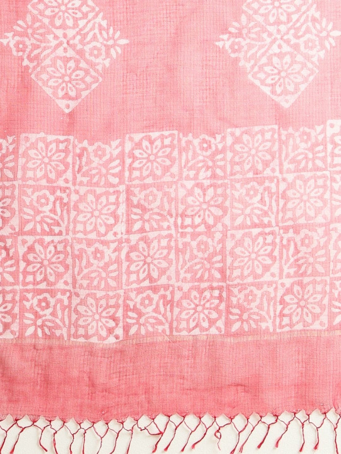 Indiehaat | Kota Doria Hand Wax Batik Suit Red