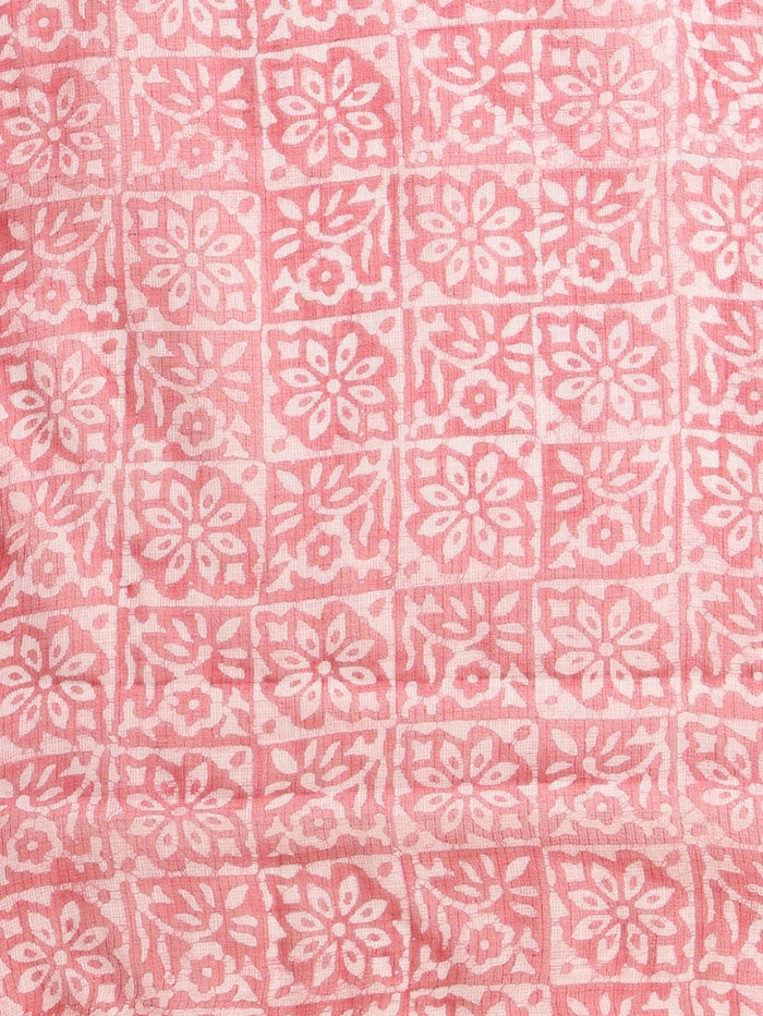 Indiehaat | Kota Doria Hand Wax Batik Suit Red