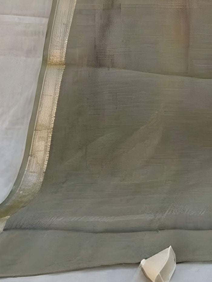 Indiehaat | Pure Chandei Silk Applique Saree Brown