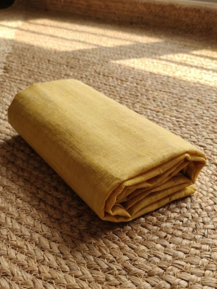 Indiehaat | Jamdani Cotton Suit Material Yellow