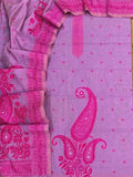 Indiehaat | Jamdani Cotton Suit Material Purple