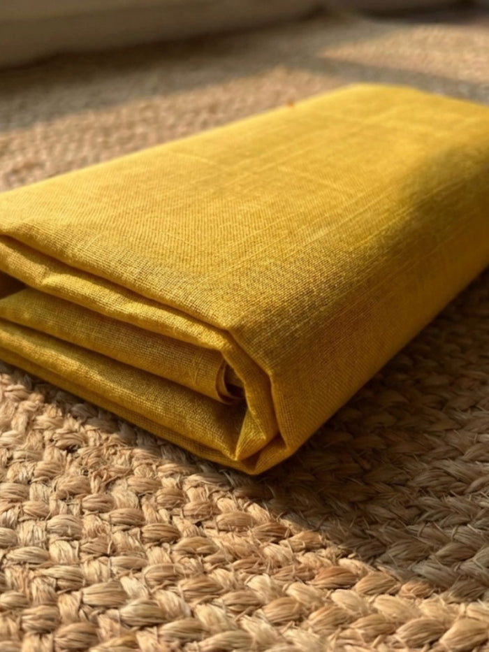 Indiehaat | Jamdani Cotton Suit Material Yellow