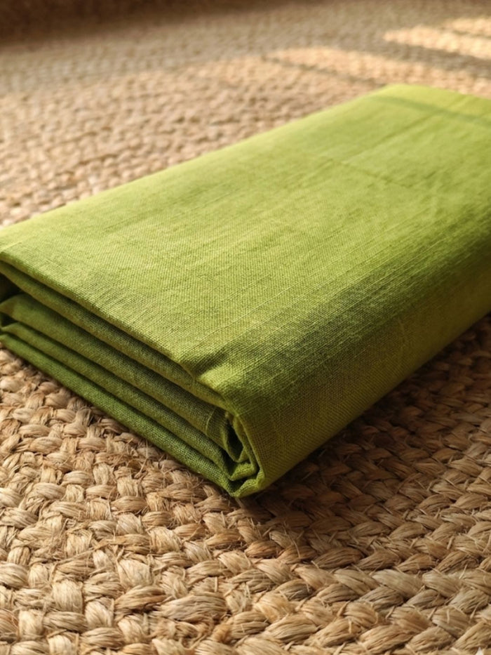 Indiehaat | Jamdani Cotton Suit Material Green