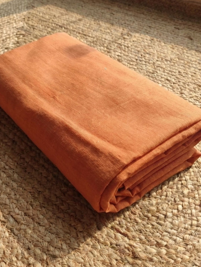 Indiehaat | Jamdani Cotton Suit Material Peach