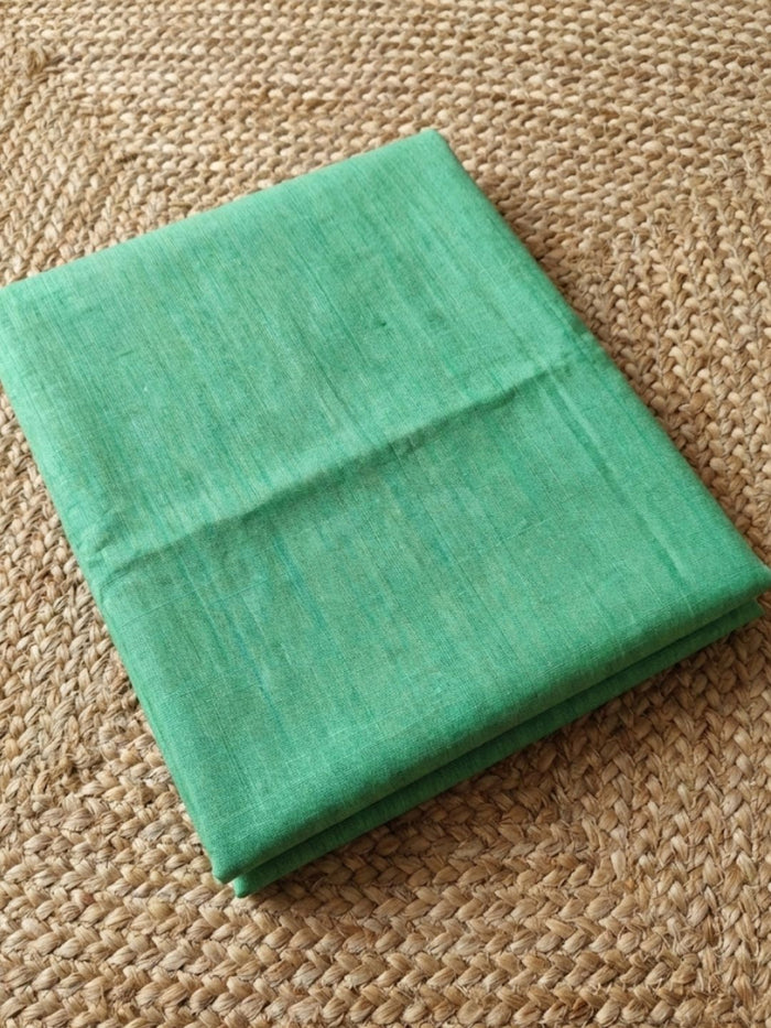 Indiehaat | Jamdani Cotton Suit Material Green