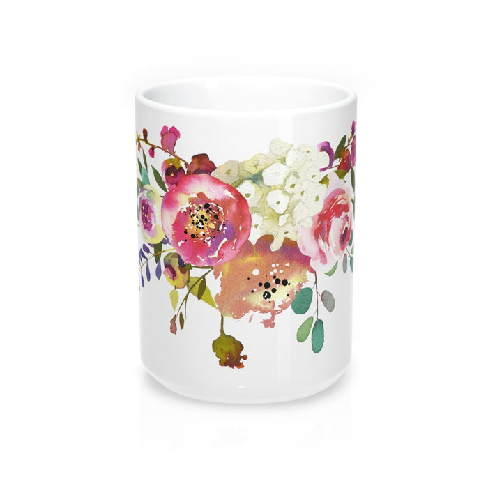 Rose Spray Flower Coffee Mugs for Women