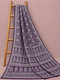 Indiehaat | Green Georgette Chikankari Saree | Party Wear