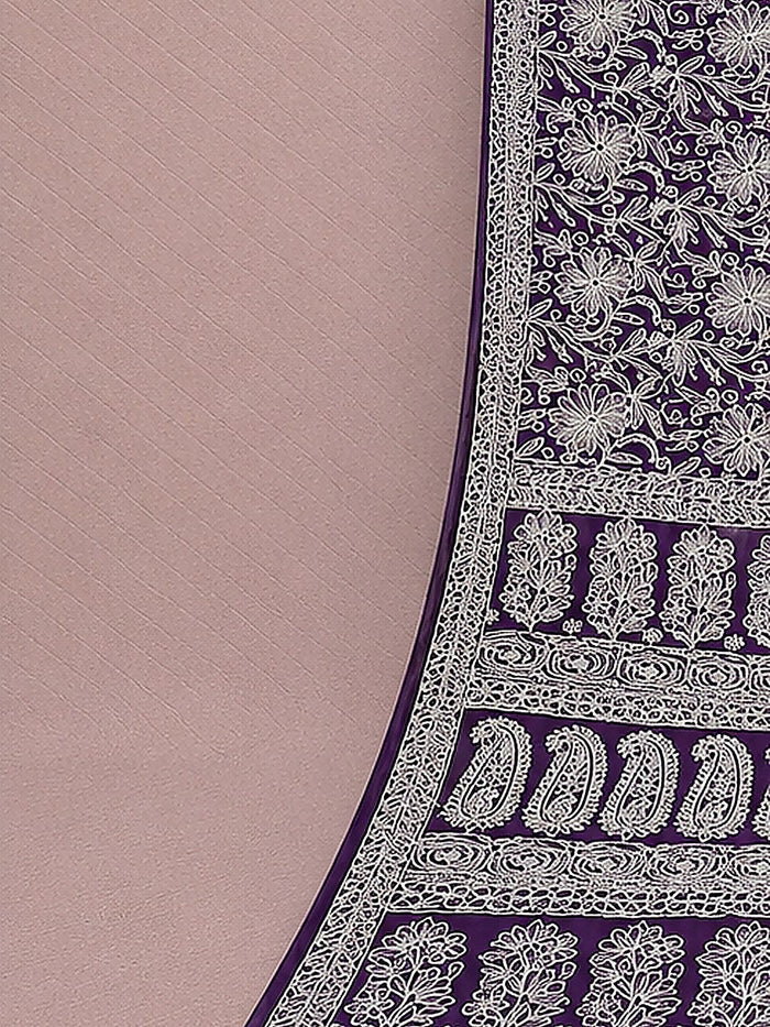 Indiehaat | Green Georgette Chikankari Saree | Party Wear