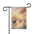 Sailboat Sunset Garden Flag & Porch Banner Coastal Beach Yard Decor Art