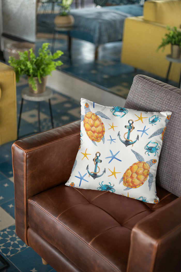 Sea Turtle Decorative Throw Pillows, Beach House Home Decor
