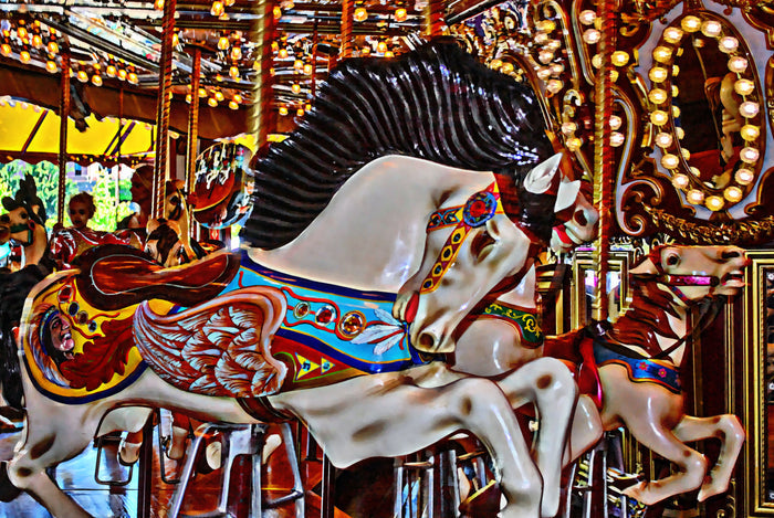 Seattle Merry Go Round Carousel Horse Non-Slip Mouse Pads Home Office Decor