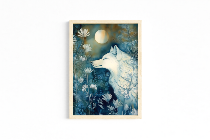 Set of 3 Unframed Woodland Animal Art Prints – Deer, Wolf & Rabbit – Archival Satin Photo Paper