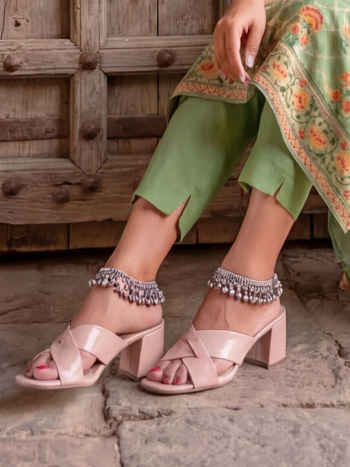 Indiehaat | Cotton Silk Blend Brocade Suit Green
