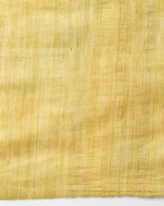 Silkmark Ghicha Tussar Intricate Yellow Saree