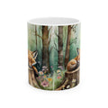 Sleeping Fox Forest Mug – Cute Woodland Animal Coffee Cup, Nature Lover Gift
