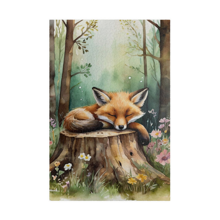 Sleeping Fox Jigsaw Puzzle Woodland Animal Art Nature Puzzle 110–1014 Pieces
