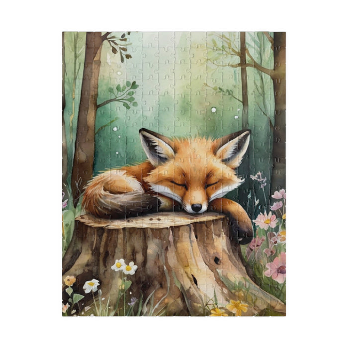 Sleeping Fox Jigsaw Puzzle Woodland Animal Art Nature Puzzle 110–1014 Pieces