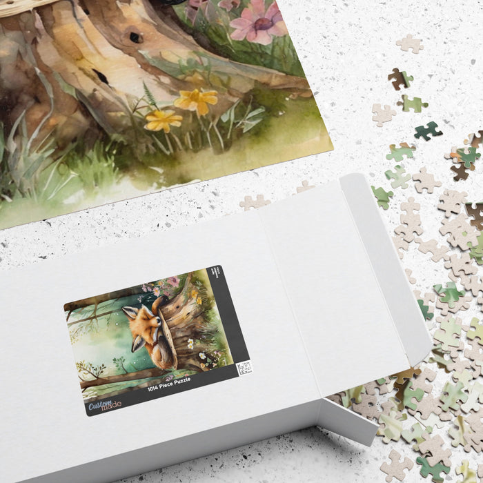 Sleeping Fox Jigsaw Puzzle Woodland Animal Art Nature Puzzle 110–1014 Pieces