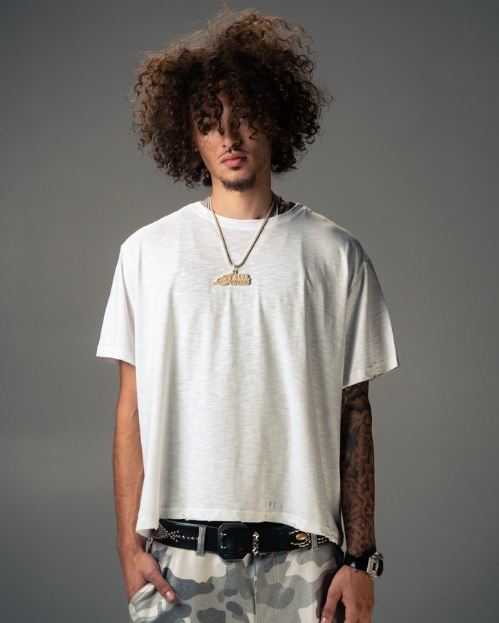 Slub Blank White