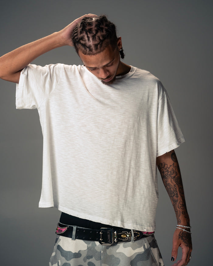 Slub Blank White