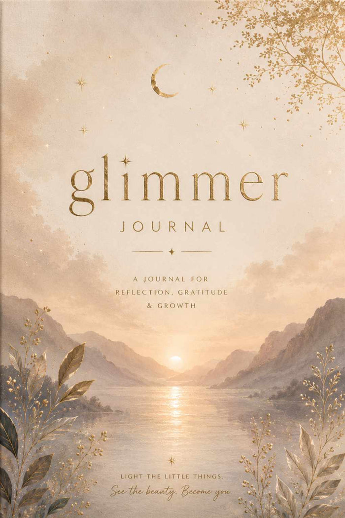 Spiral Bound Glimmer Journal with Fill‑In Pages | Guided Writing Notebook Handmade