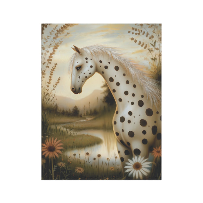 Spotted Horse Meadow Garden Flag & Porch Banner Rustic Country Decor