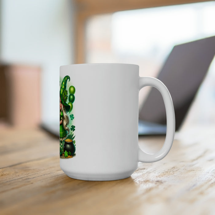 St. Patrick's Day Garden Gnome Ceramic Mug 15oz