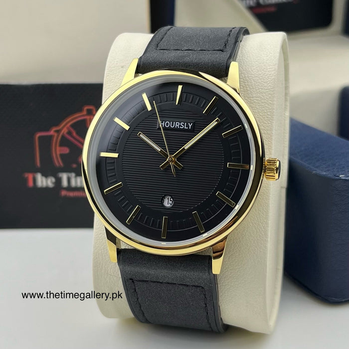 Stylish Leather Strap Watch HR-200