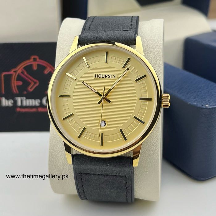 Stylish Leather Strap Watch HR-200