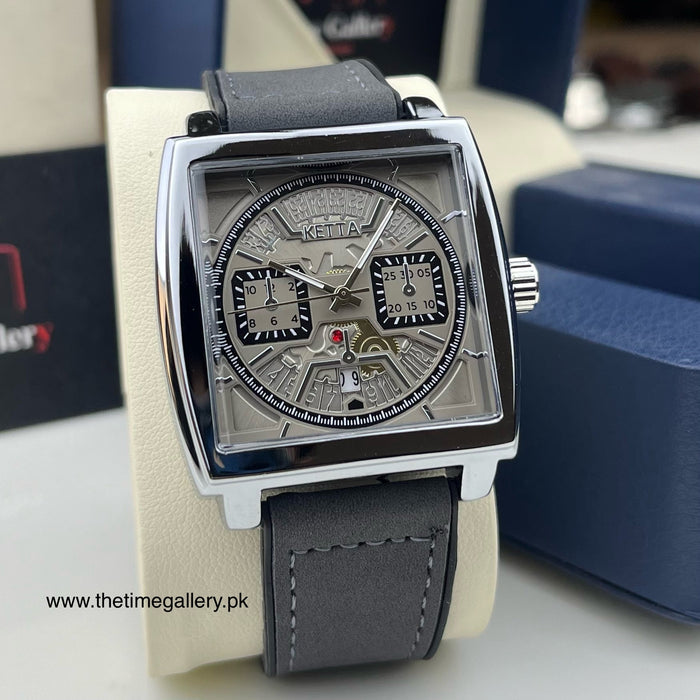 Stylish Leather Strap Watch K-G056