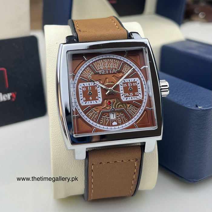 Stylish Leather Strap Watch K-G056