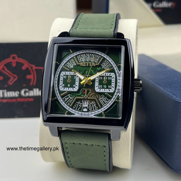 Stylish Leather Strap Watch K-G056