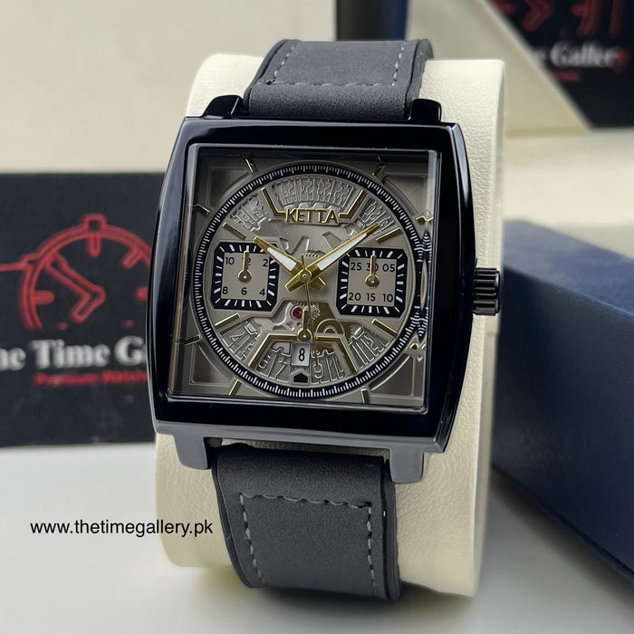 Stylish Leather Strap Watch K-G056