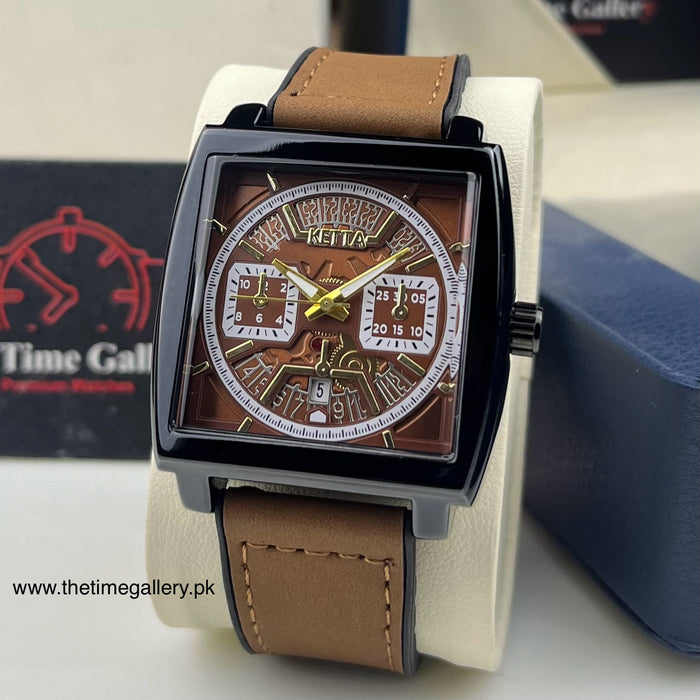 Stylish Leather Strap Watch K-G056