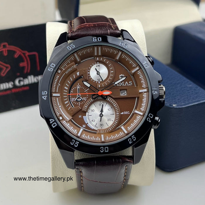 Stylish Leather Strap Watch TS-K6958