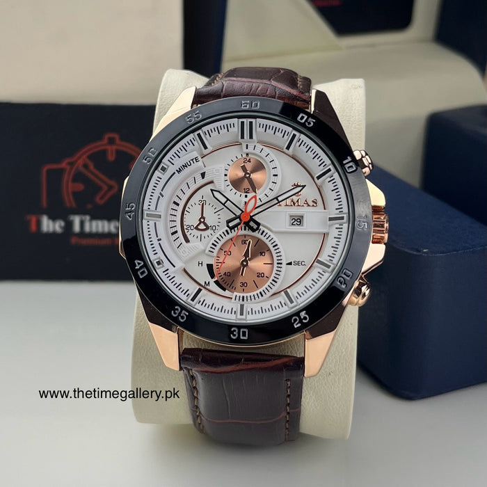 Stylish Leather Strap Watch TS-K6958