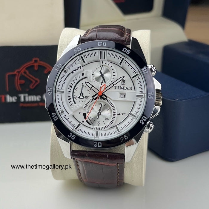 Stylish Leather Strap Watch TS-K6958