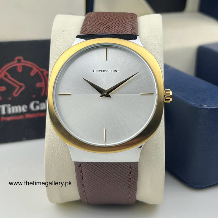 Stylish Leather Strap Watch UP-3949-2546